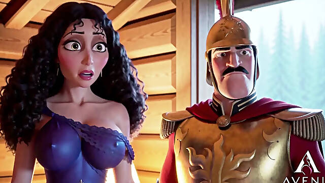 Rapunzel get Punished by Gothel - Clip three