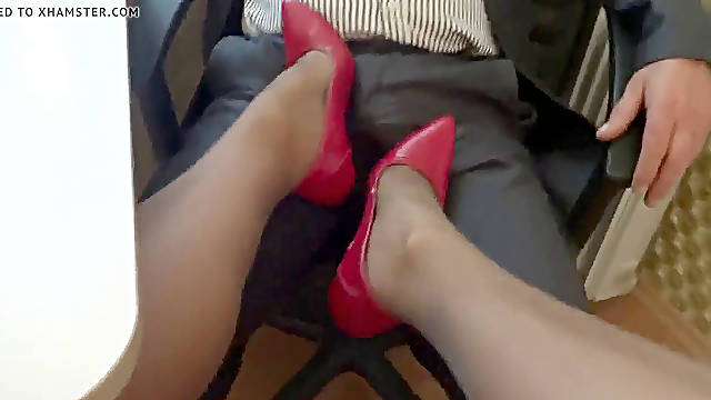 Mind-blowing  stockings Footjob tease