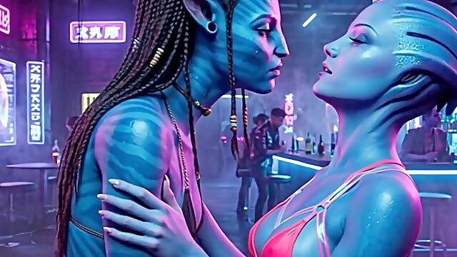 Neytiri being sensual - Avatar