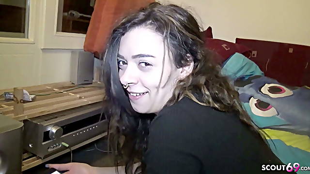 Skinny College Teen Loves Huge Black Cocks and Swallow Sperm