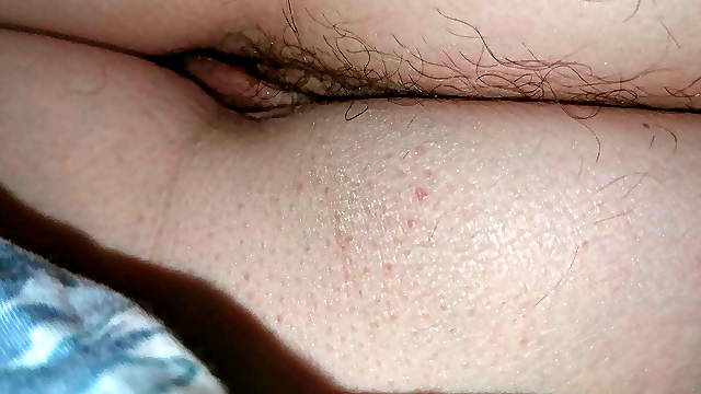Wife's Hairy Arse and Rear Pussy Bulge - Unaware