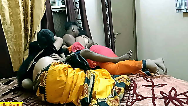 Indian Bhabhi shared sister with us!! Best hindi hardcore group sex