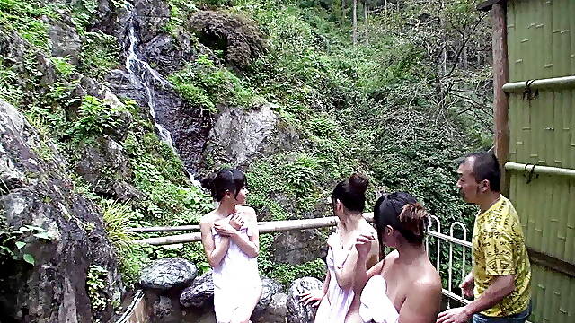 Japanese Milfs in the health spa, have sex inside the outdoor Jacuzzi with all the men who were in the spa. Amateur Sex