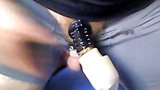 Cock With Rings Cocksleeves And Bound Balls Blowjob Masturbator Cockhead Sucking