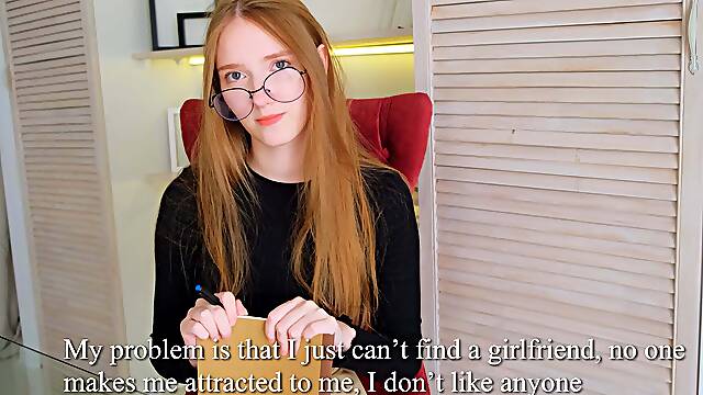 A trip to a psychologist ended with sex with a cute girl in stockings