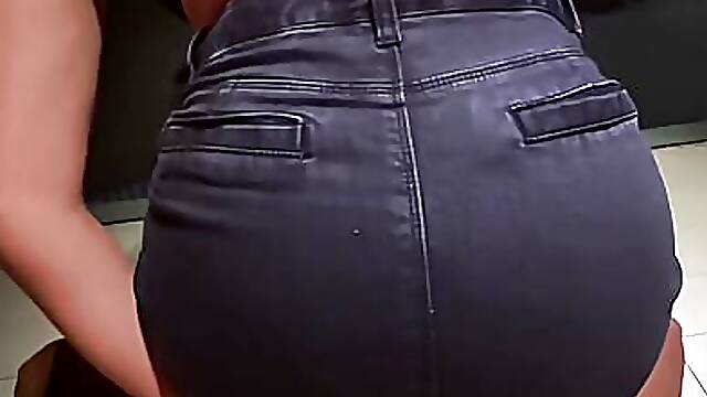 A young brunette jumps on her best friends big dick
