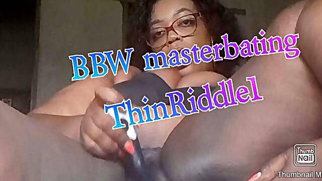 Big Black Woman with big ass masterbating my self