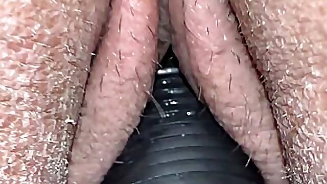 Horny British BBW Slut Handcuffed and Covering Vibrator in Her Juices