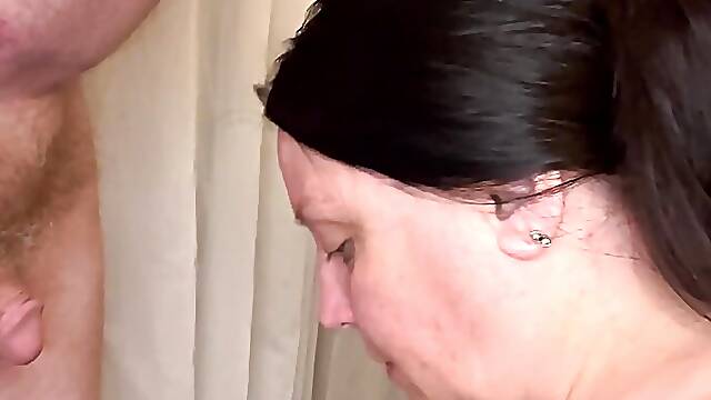 Amateur Homemade Blow Job From Big Natural Tit Wife