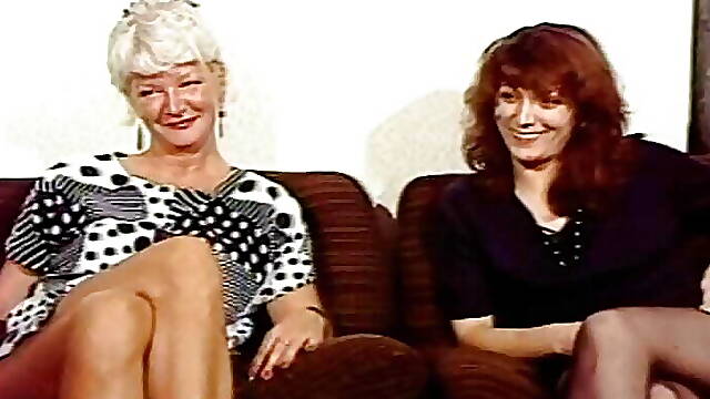 Mature French whores enjoying hot lesbo action