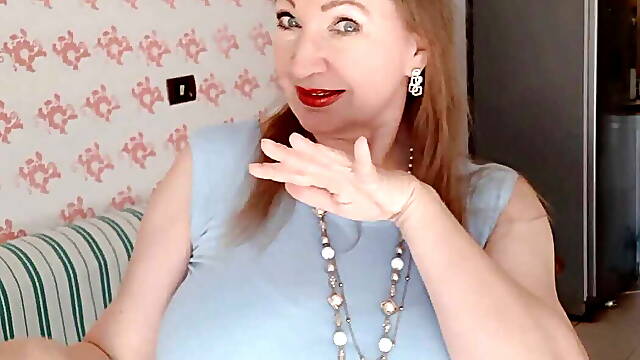 Huge Boobs GILF Marias Colorful Quick-Change: A Dancing and Tits Bouncing Delight