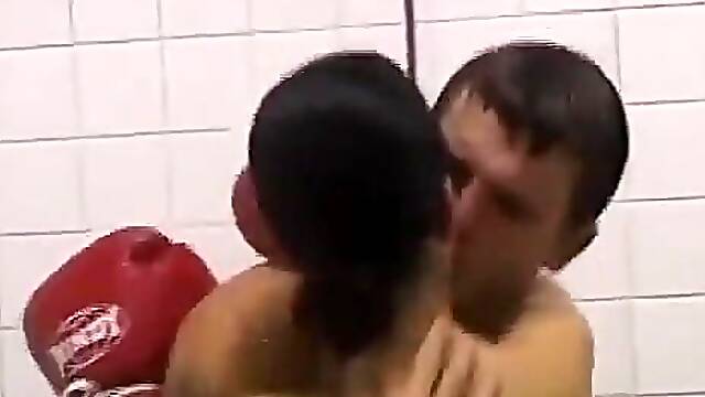 After a Female-male Boxing Match, They Need Both to Relax Sexually in the Bathroom.