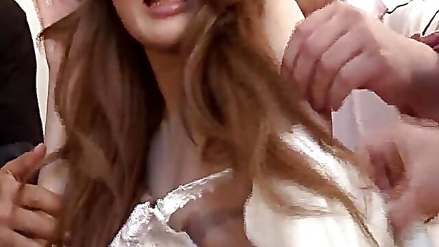 Group of Guys Satisfy a Japanese Babe with Toys and Make Her Squirt