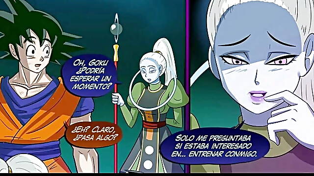 Vados shows the new "training" to Goku