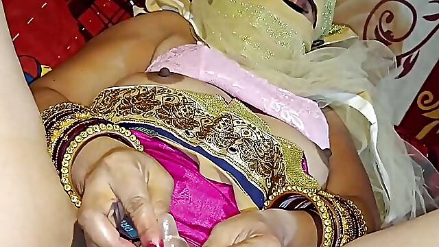 Beautiful Indian married bhabhi bedroom self fucking