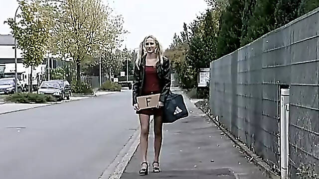 Blonde punished hard from her punisher