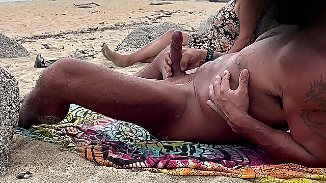 Beach hand job