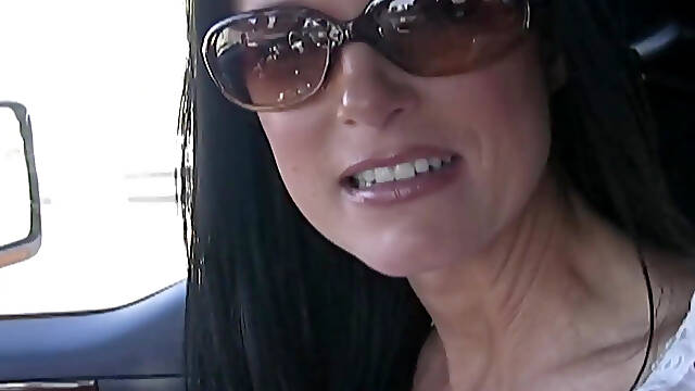 In the Car He Jerks off and She Swallows It All