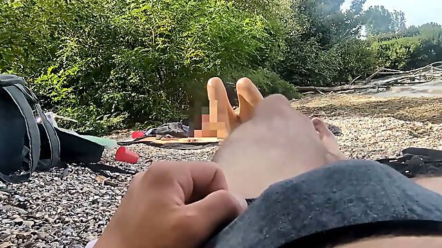 Exhibitionist Girl Watches Me Cum After I Show Her My Dick