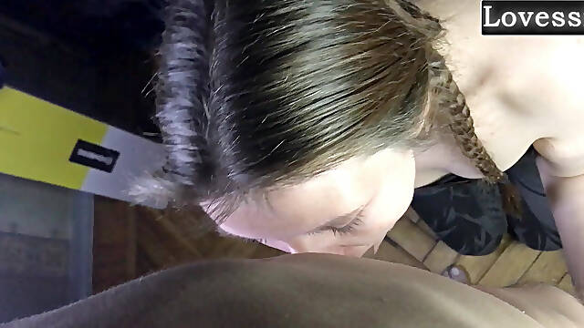 Homemade Slobbery Deep Throat: A Cute MILF with Pigtails Gets Her Mouth Stuffed with a Long Dick - Lovessie