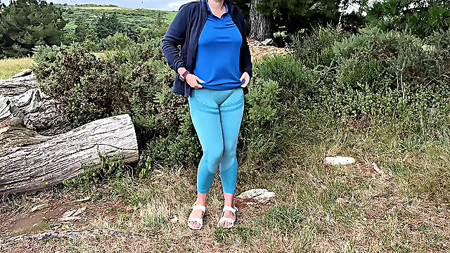 Girl Cant Hold Her Pee and Desperately Pissing Outdoor Compilation