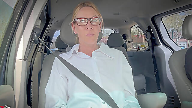 Submissive Slut Blindfolded, Naked and Used While Driving on the Highway!