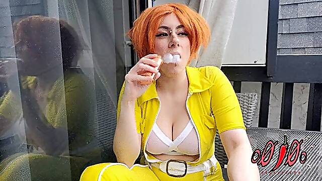 APRIL ONEIL PUBLIC FLASHING AND VAPING