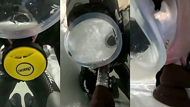 Underwater blowjob with regulator and C4 Carbon wetsuit