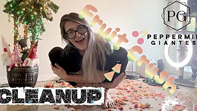 Fruit Crush Aftermath: Cleaning Up the Juicy Floor Mess