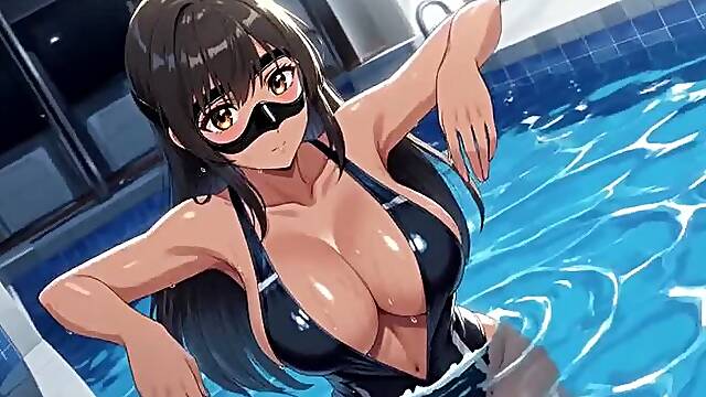 Underwater Breath-Hold Masturbation in Tight Swimsuit - Pool Bottom Squirting Orgasms