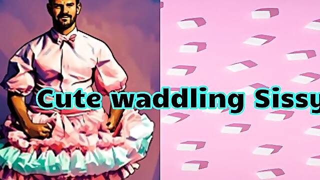Cute waddling Sissy