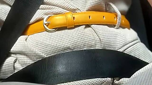 Seins nus dans la voiture