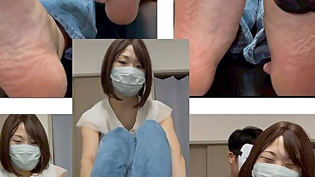 Tall Japanese Beauty Size 9. 5 Greek feet Super Sensitive to Sole Tickling; 10 minutes 32 seconds