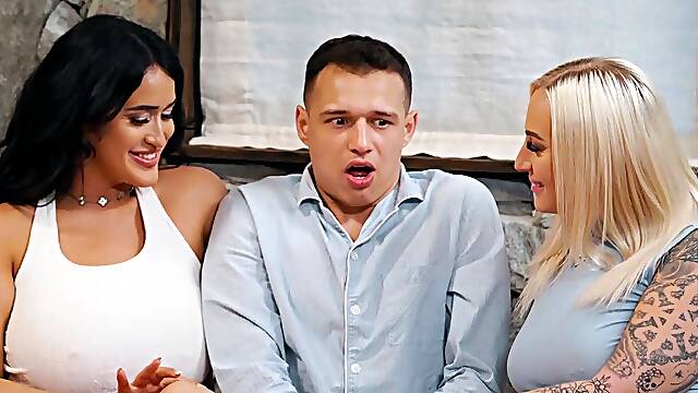 Dirty threesome with Johnny Love and two horny MILFs