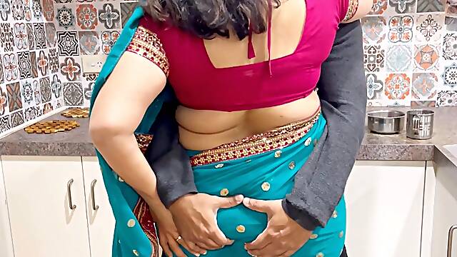 Sensual lovemaking with mature Indian milf in traditional attire