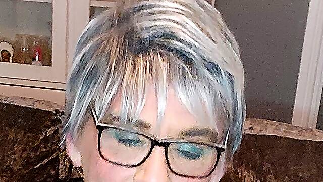 Black and grey wig