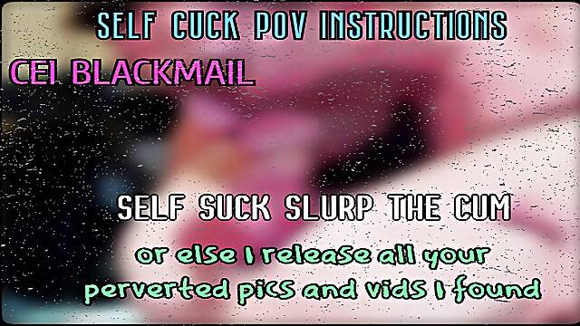 AUDIO ONLY - Self Suck and slurp your cum or I release your perverted oics online