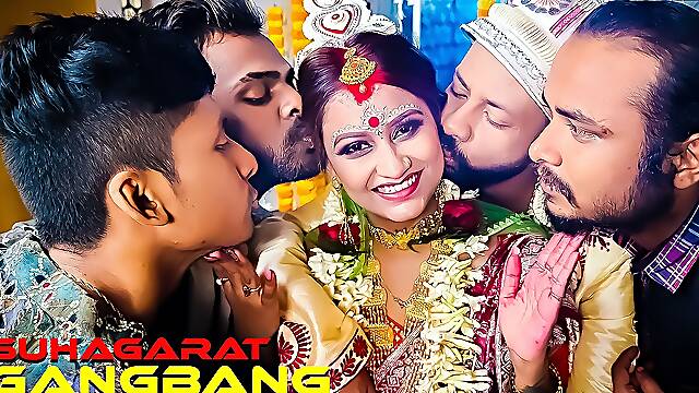 Gangbang Suhagarat - Besi Indian Wife Very 1st Suhagarat with Four Husband ( Full Movie )