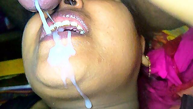 Bhabhi Sucking Cock in Very Romantic Mood and Take Huge Cumshhot in Mouth