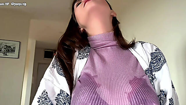 Sticky Stepmother’s Cumshot Was Caught by Her Nerdy Stepson, and He Licked It