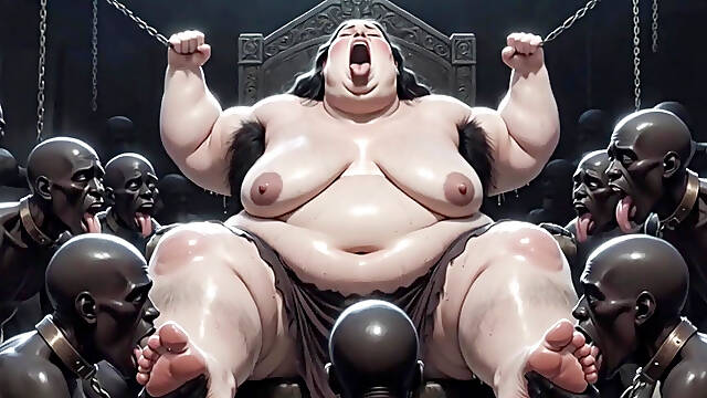 SSBBW Queen Covered in Slave Tongues - Intense Body Worship Orgasms