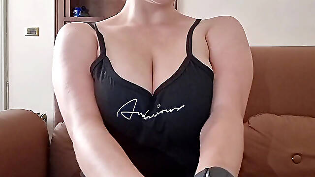 Curvy Girl Next Door Tease at Home - Slow-mo Bodysuit Strip
