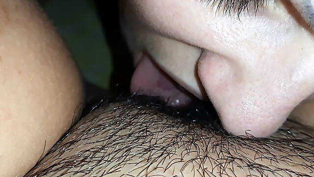 I Press Her Head Closer to My Hairy Pussy with My Hand so I Can Cum Harder