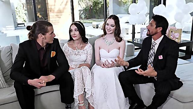 Tommy Gunn and his stunning wives indulge in a wild, kinky orgy with Hazel Moore